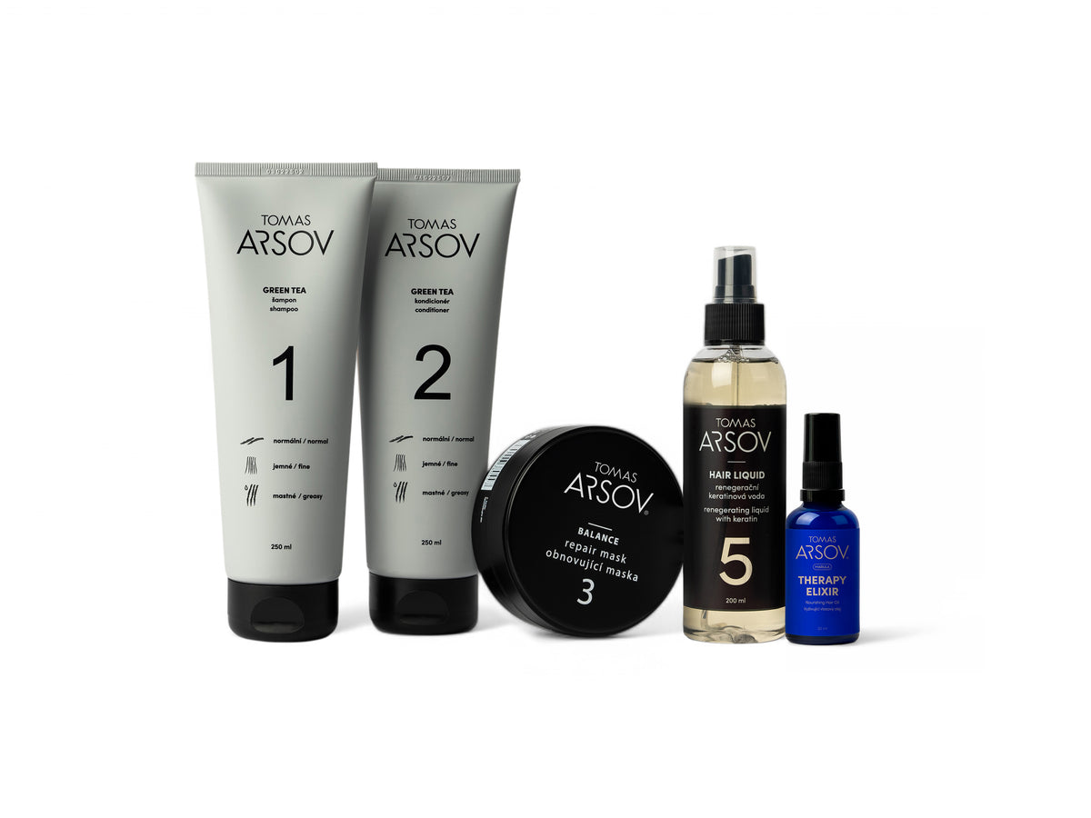 Complete care set for oily scalp and dry ends