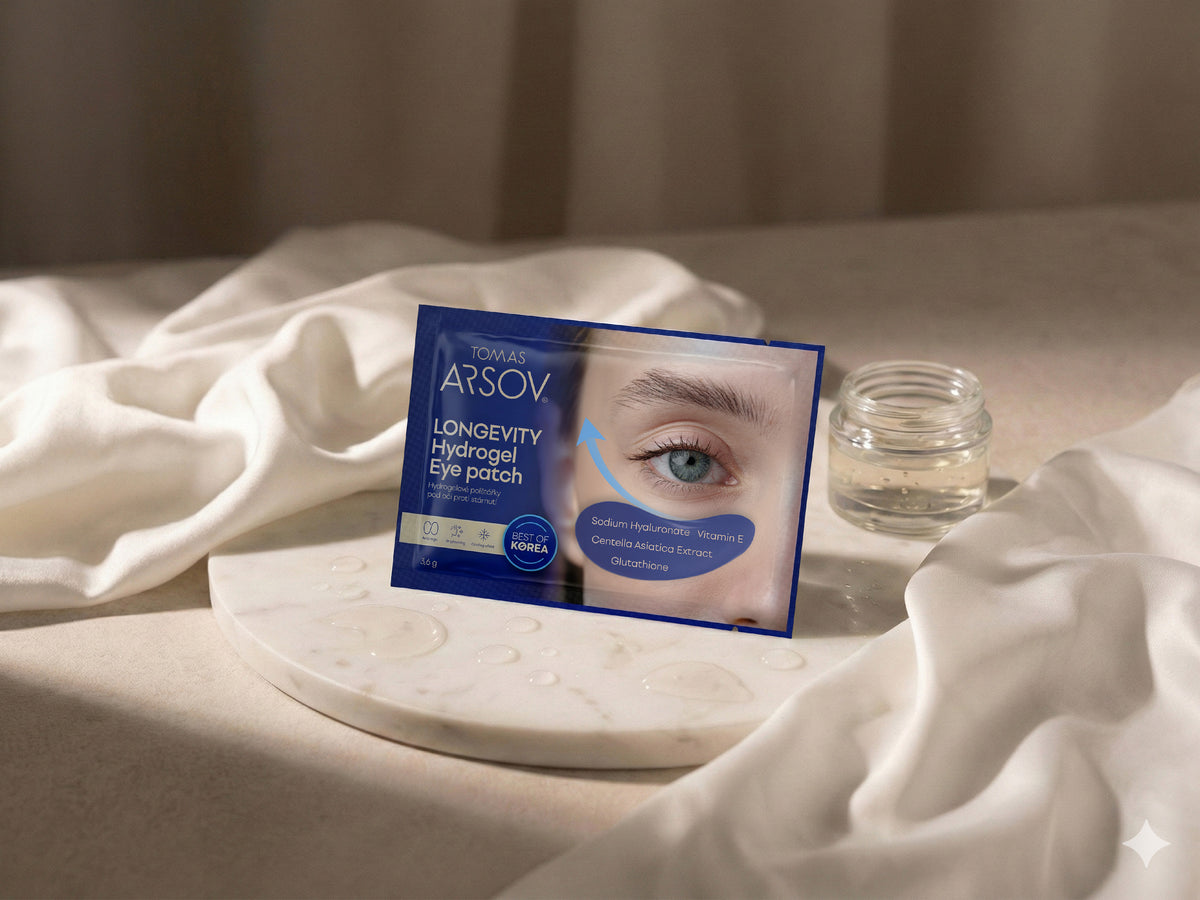 2x LONGEVITY Hydrogel eye patch and 2x LIFTING EXPRESS Hydrogel face mask