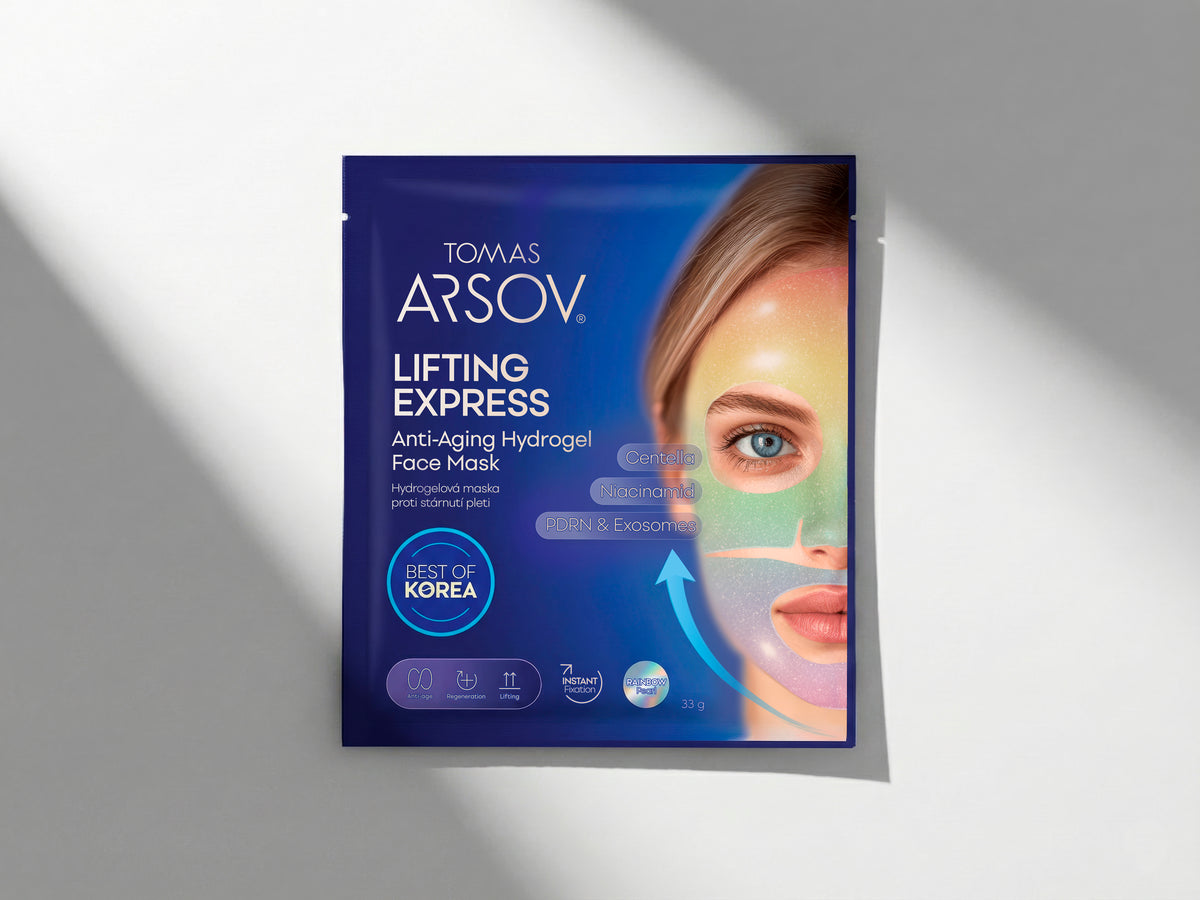 2x LONGEVITY Hydrogel eye patch and 2x LIFTING EXPRESS Hydrogel face mask