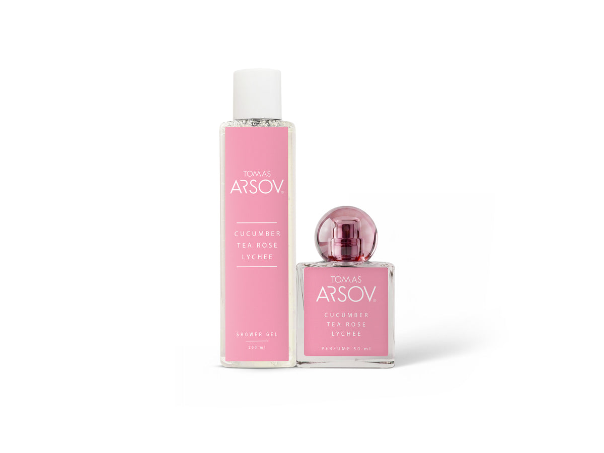CUCUMBER TEA ROSE LYCHEE Perfume and Shower gel